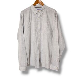 Brooks Brothers Mens Dress Shirt XL Red and Blue and White Check Print